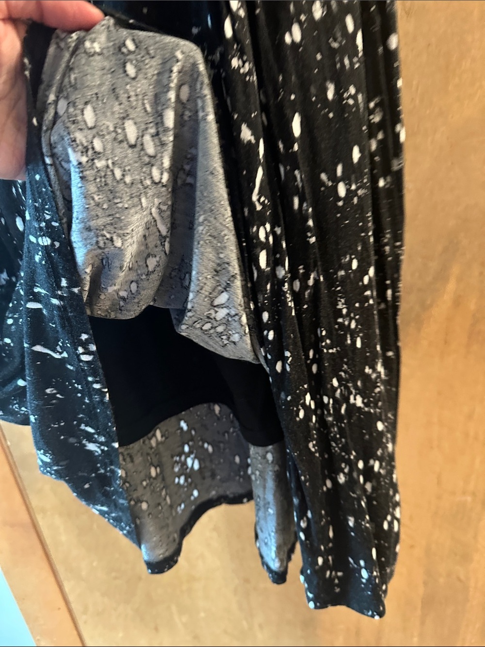 Simply Vera Vera Wang Black Sleeveless Speckled Midi Dress - Picture 4 of 5